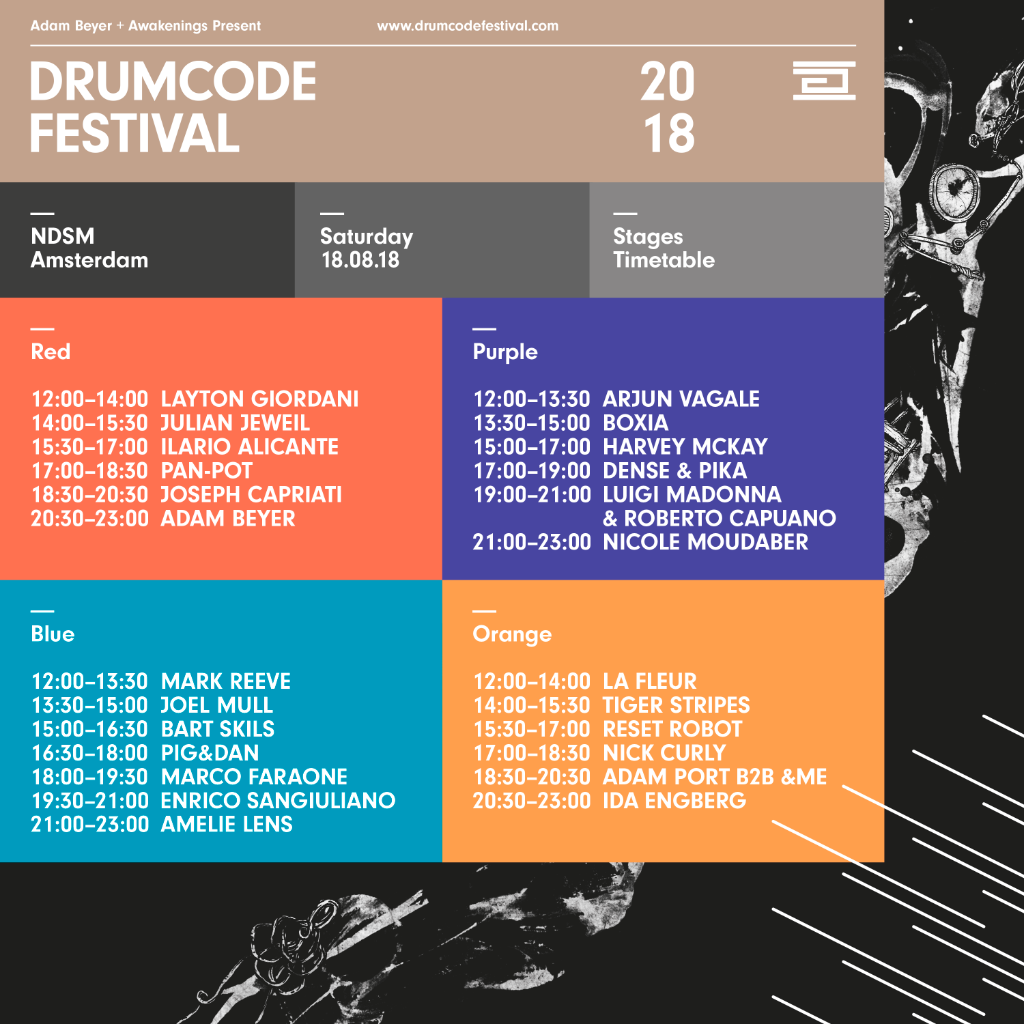 Drumcode Festival full line-up and set times 