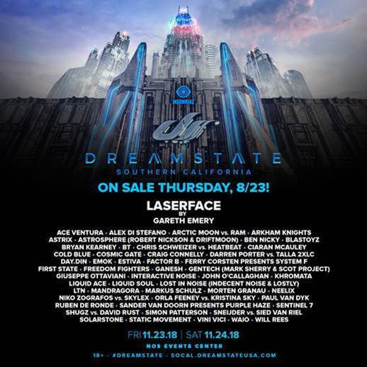 Dreamstate SoCal 2018 line-up
