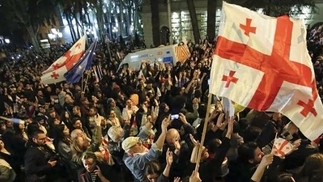 protest in tbilisi