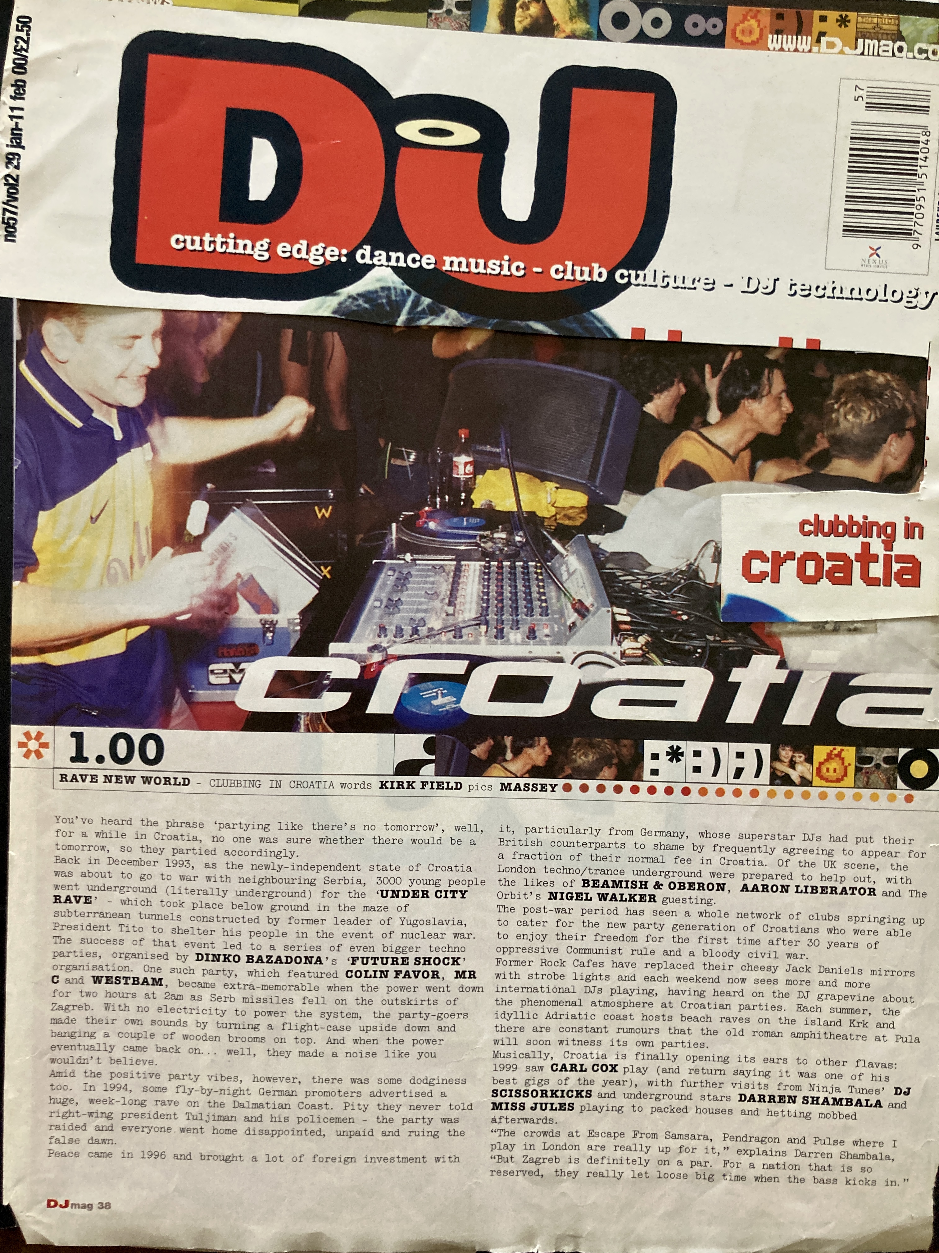 Cutting from Kirk Field's DJ Mag cover story on clubbing in Croatia