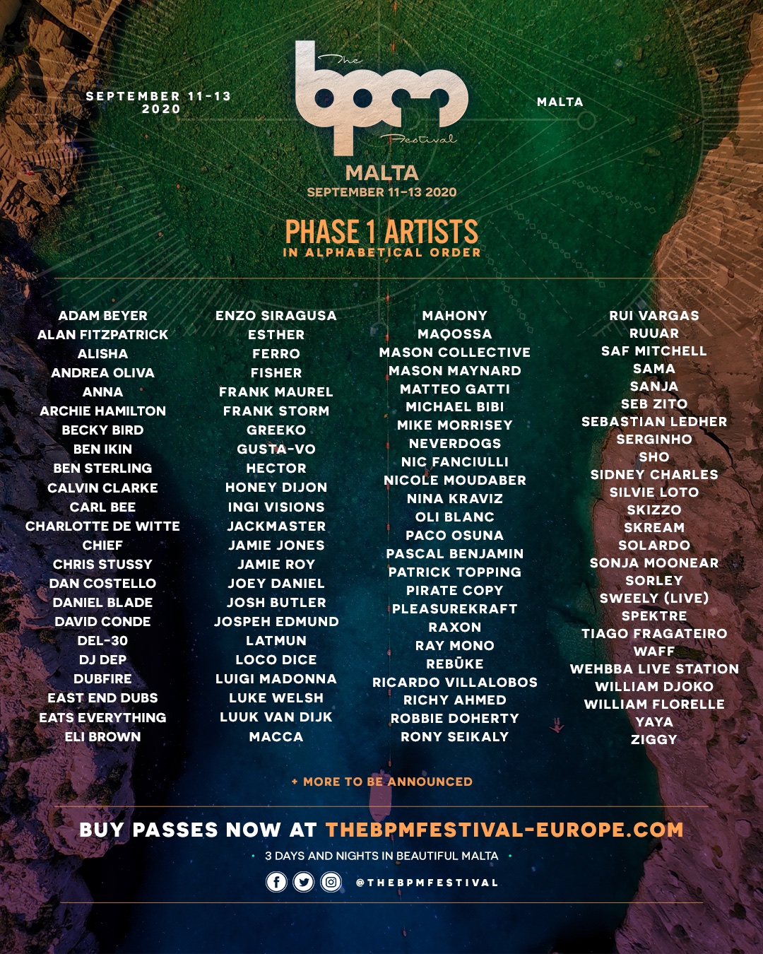 The BPM Festival announces Charlotte de Witte, Adam Beyer, Honey Dijon ...
