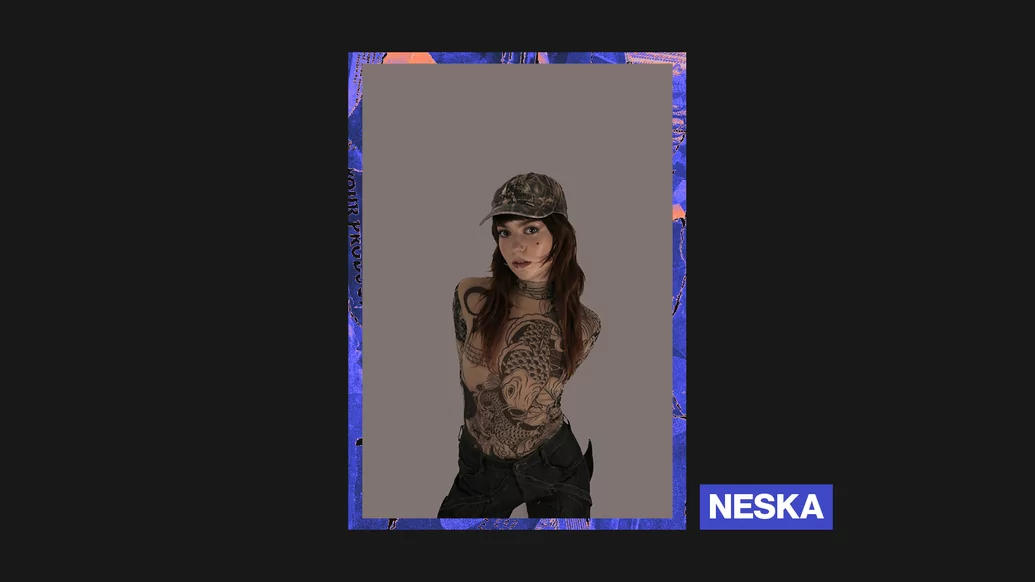 Photo of Neska with a purple border
