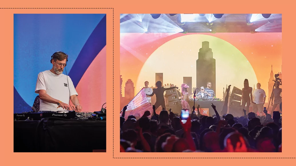 Photo of Horse Meat Disco performing on an orange background