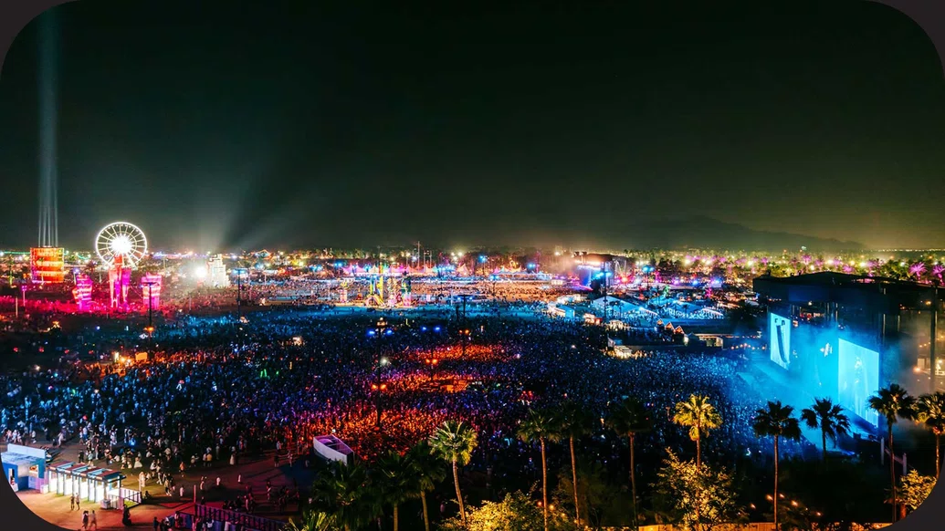 Photo of the entire Coachella site taken from above