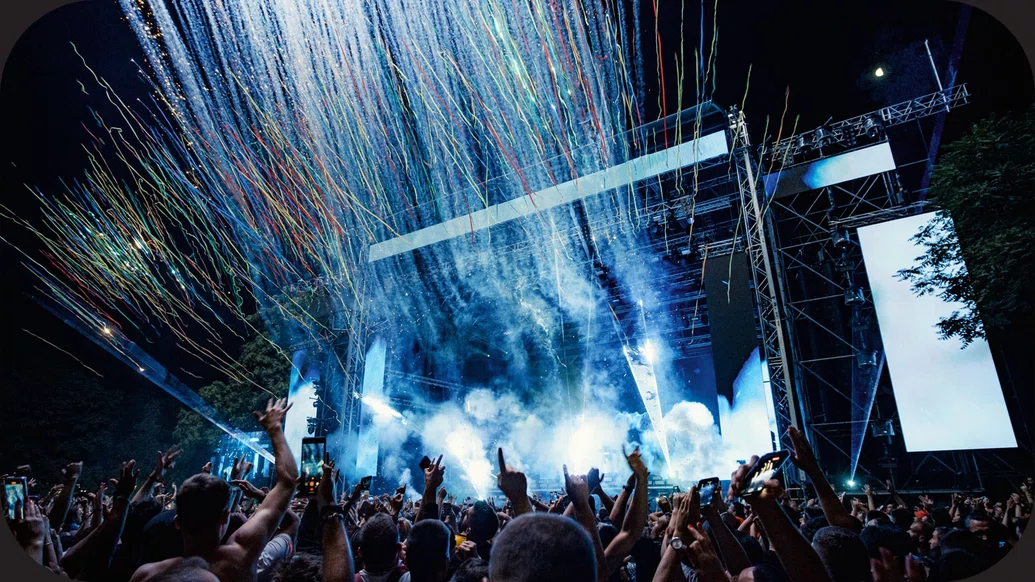 Photo taken from the crowd of the stage at EXIT Festival 