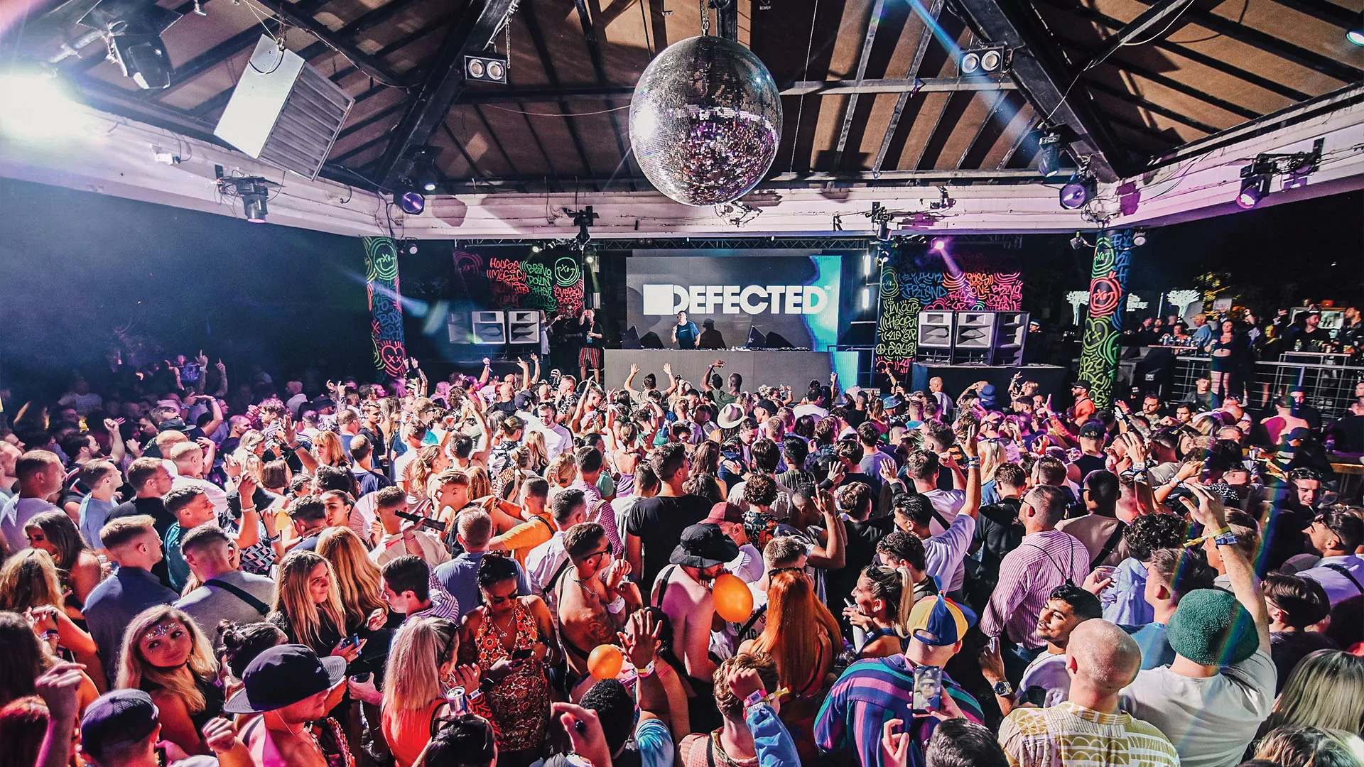 Photo of a packed dancefloor at Defected's Malta festival