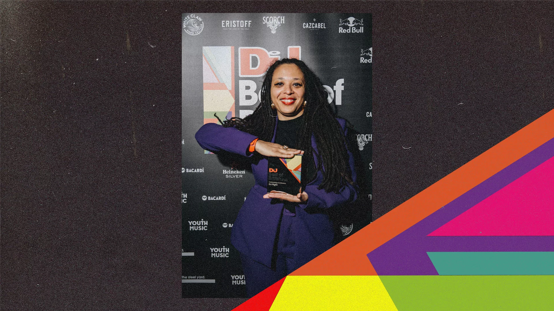 DJ Flight with her Outstanding Contribution at the DJ Mag Best of British Awards