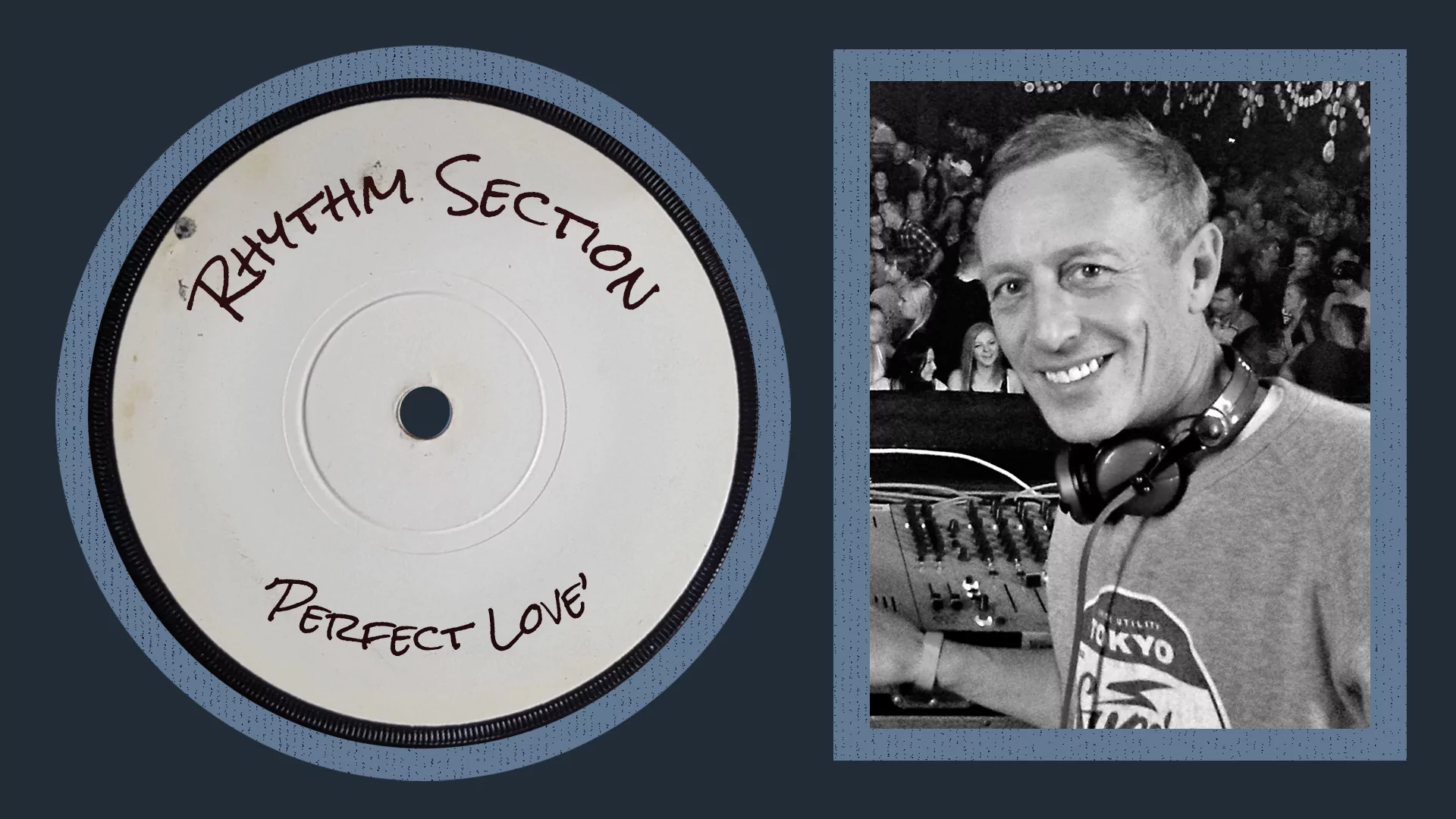 Black-and-white profile image of Ellis Dee with Rhythm Section 'Perfect Love (original dubplate version)' dubplate