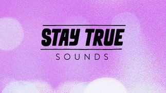 Stay True Sounds logo on a pink background