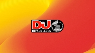 DJ Mag Top 100 Clubs logo on a yellow and red background