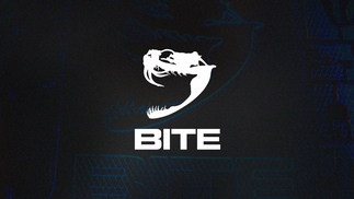 The Bite Label logo depicting the silhouette skeleton of a predators skull above the word BITE against a dark blue and black background