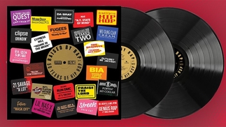 Image of ‘Rap: 50 Years Of Hip Hop’ vinyl cover and double LP