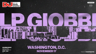 Purple and black graphic reading: LP Giobbi, Washington, D.C., 17th November