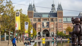 Outside view of Rijksmuseum in Amsterdam