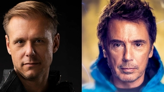 Armin van Buuren and Jean-Michel Jarre seen in a composite image