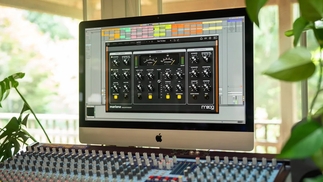 Moog’s new bass synth plugin Mariana on an iMac