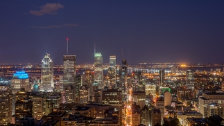 Montreal cityscape at night