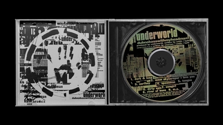 Underworld ‘Dubnobasswithmyheadman’ CD case opened on a black baground