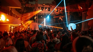 Photo of DJ Mag's Miami Pool Party 2023 at night