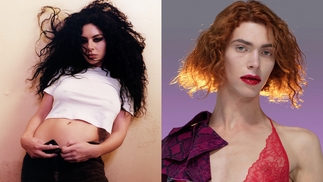 Photos of Charli XCX and SOPHIE side by side