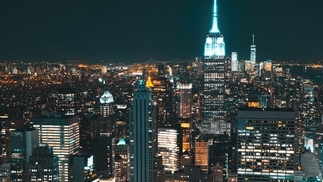 New york city skyline at night