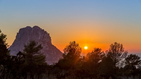 Photo of a sunset in Ibiza