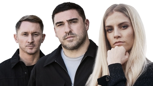 Photo of Camelphat and London Grammar on a white background