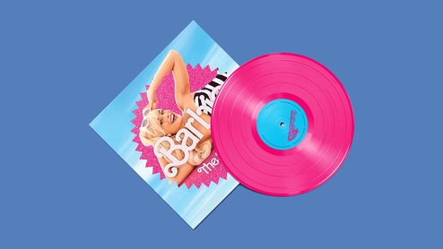 The Barbie movie soundtrack on pink vinyl
