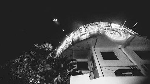 Black and white photo of Privilege Ibiza