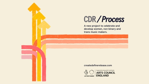 Banner for the CDR Process project amplifying women, non-binary and trans music producers 