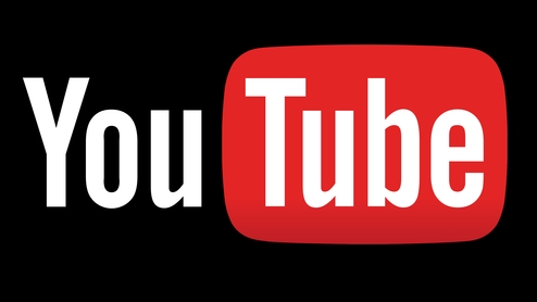 Youtube logo on a black background