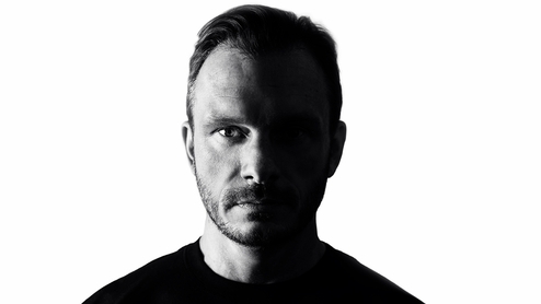 Black and white photo of Andy C