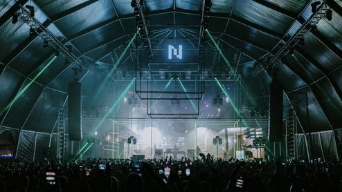 Photo of a large dark stage at Portugal’s Neopop Festival 2023