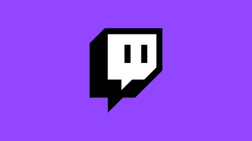 Twitch Glitch logo on a purple background