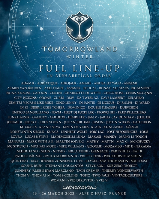 Tomorrowland announces full lineup for winter festival DJ Mag