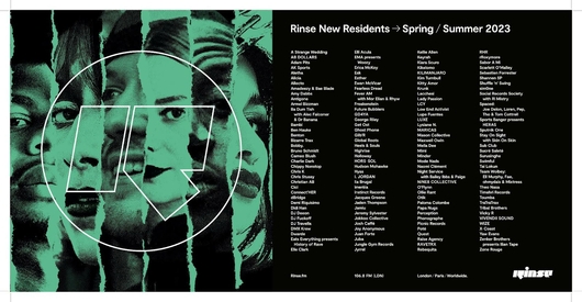 Rinse FM Spring/Summer 2023 residents