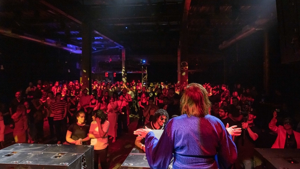 Shot of crowd from behind the stage at Best of North America