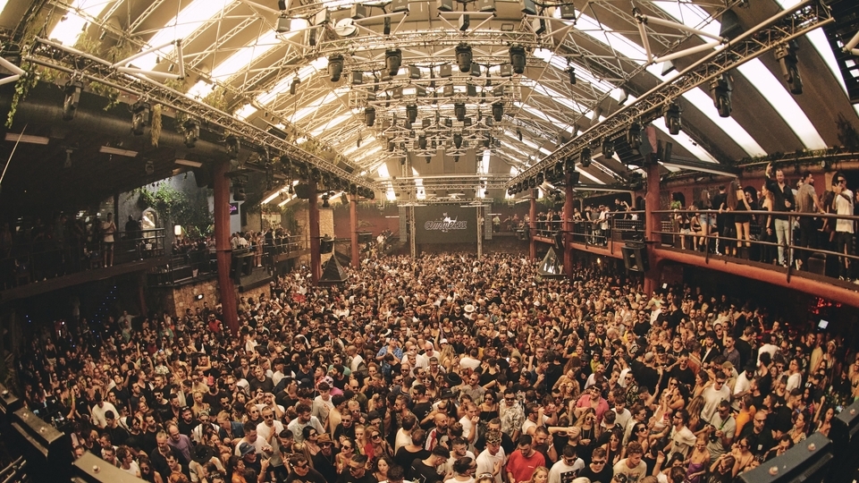 Photo of a packed crowd at Amnesia Ibiza
