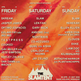 Slam Tent FLY Open Air 2022 lineup