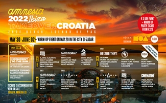 Amnesia 2022 Croatia flyer