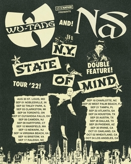 Wu-Tang Clan and Nas NY State of Mind tour poster