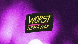 The worst behavior recs logo on a purple background